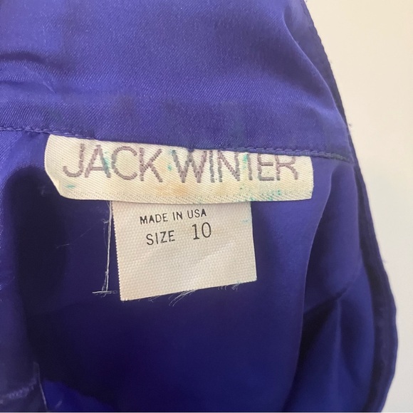 VTG Jack Winter Women’s Purple Blouse 70’s Office Career Preppy Old Money Sz 10 - Picture 4 of 4